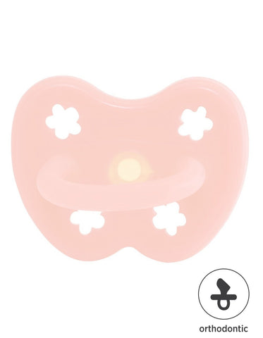 hevea ortodontinis čiulptukas 0-3 men powder pink spalva