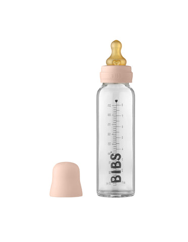BIBS stiklinis maitinimo buteliukas kūdikiui 225 ml BLUSH