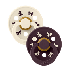 BIBS HOLIDAY colour čiulptukų rinkinys | Ivory & Plum | 0-6 mėn