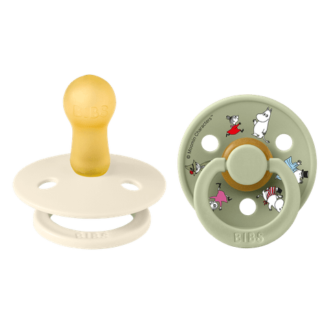 BIBS MOOMIN colour čiulptukų rinkinys | Friends - Ivory Mix | 0-6 mėn