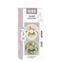 BIBS MOOMIN colour čiulptukų rinkinys | Friends - Ivory Mix | 0-6 mėn