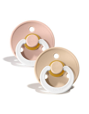 BIBS ortodontiniai čiulptukai kūdikiui šviečiantys tamsoje soskytės kūdikiui Vanilla Blush NIGHT