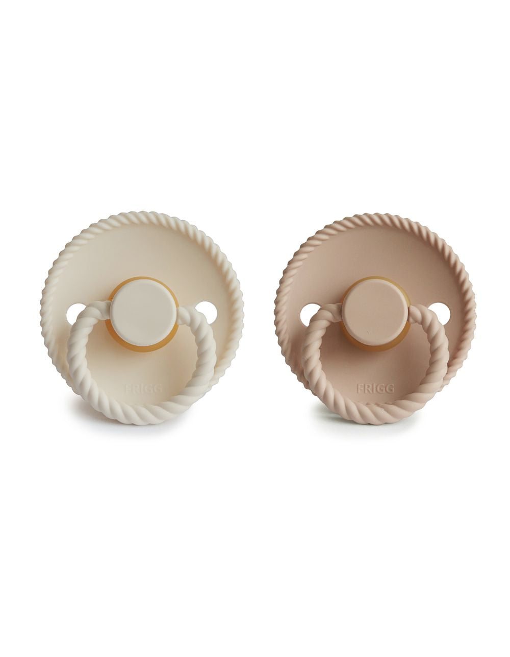 FRIGG Rope latekso čiulptukų rinkinys | Cream & Croissant | 0-6 mėn