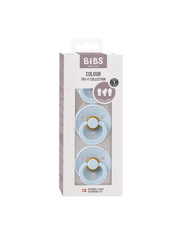 BIBS Try-it čiulptukų rinkinys | Baby Blue | 0+ mėn