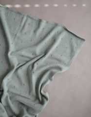 medvilninė mushie antklodė pointelle sage melange | knitted mushie blanket pointelle sage melange