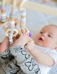 lavinamojo stovelio žaislai alyviniai | baby gym toys for wooden frame CLASSIC lavender